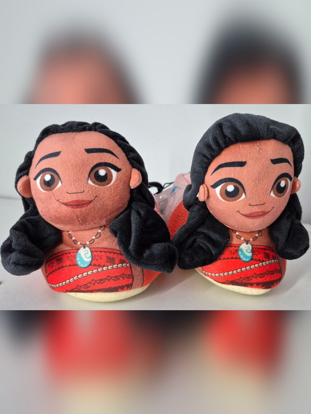 Disney Princess Moana Kids Girls Slippers Shimmer Pink Red 7 - 8